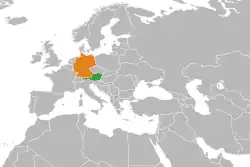 Lage von Deutschland und Österreich