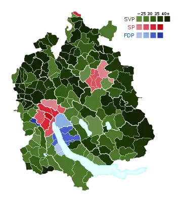 Stärkste Partei nach Auszählkreisen