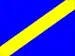 blaue Flagge mit gelben Balken