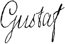 Unterschrift Gustavs III. von Schweden