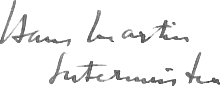 Unterschrift von Hans Martin Sutermeister