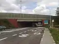 Die Autobahnbrücke (E 40) von Mere über den Oudenaardsesteenweg