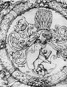 Wappenaufriss für Adelberg III. von Bärenfels von Hans Baldung Grien (um 1526)