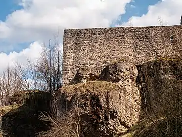 Mauerreste der Burg