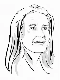 Gezeichnetes Porträt von Béatrice Vialle