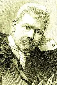 Porträt Richard Voß, Radierung in Die Gartenlaube, Sammelband 1896