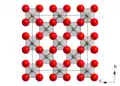 Idealisierte Elementarzelle des β-Cristobalits. Die [SiO4]-Tetraeder führen in Wirklichkeit fortdauernde Schwingungen aus.