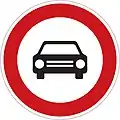 B-3aFahrverbot für alle Kraftfahrzeuge außer einspurigen Motorrädern