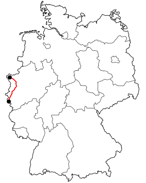 Verlauf der B 57