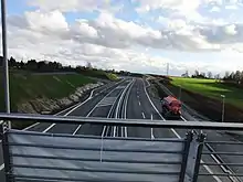 Ausgebaute B174 am Ortsausgang von Chemnitz in Richtung Erzgebirgskamm