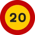 TR-301-20Zul. Höchstgeschwindigkeit 20 km/h