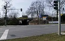 Nierstein: Beginn, im Vordergrund die B 9