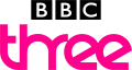 Logo von BBC Three von 2008 bis zur Einstellung des Sendebetriebs 2016