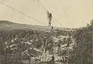 Eine Güterlore der Materialseilbahn auf der Seite Herisau.