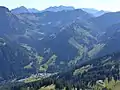 Baad, Bärgunttal (li.) und Derrenbachtal (re.)