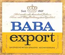 Baba Bieretikett: Baba Export
