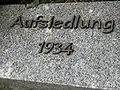 „Aufsiedlung“ des Guts 1934, Gedenkstein