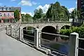 Die Beeckerbrücke über die Osterau in Bad Bramstedt