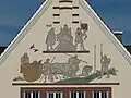 Verleihung des Marktrechts 1485 und Landnahme an der grünen Ach am Rathaus in Bad Grönenbach
