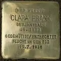Stolperstein fürClara Frank