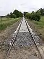 Derselbe Bahnübergang in Blickrichtung Süden nach Versmold.