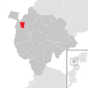 Lage der Gemeinde Bad Sauerbrunn im Bezirk Mattersburg (anklickbare Karte)