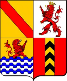 Wappen der Markgrafschaft Baden 1444 (siehe Markgräflerland).