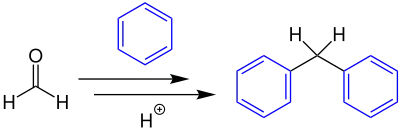 Baeyer-Diarylmethansynthese Übersichtsreaktion V5