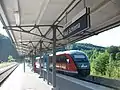 Erzgebirgsbahn im Bahnhof Bad Schlema (2016)