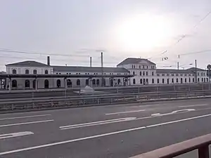 Bahnhof Bebra mit Inselgebäude