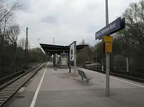 Der Inselbahnsteig des Haltepunktes