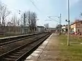 Bahnhof Frankenstein (Sachs) mit RE der DB nach Dresden (Sommer 2016)