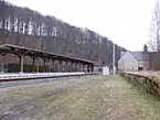 Bahnhof Hartenstein (Sachs) mit Bahnsteigen (2016)