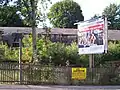 Bahnhof Schneeberg-Neustädtel, verfallener Güterboden mit Werbung der DB (2011)