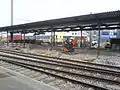 Bahnsteig 4b während der Umbauarbeiten.