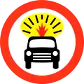 Keine Fahrzeuge mit Sprengstoff