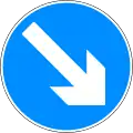 Vorgeschriebene Fahrtrichtung – rechts vorbei