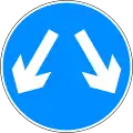 Vorgeschriebene Fahrtrichtung – links und rechts vorbei