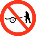 Verbot für Handwägen