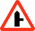 Einmündung einer Straße ohne Vorrang (rechts)