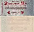 500.000 Mark25. Juli 1923 (Wert ca. 50 Pfennig von 1914)