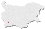Karte von Bulgarien, Position von Bansko hervorgehoben