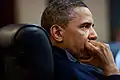 Obama hört der Dis­kus­sion zu (20:44)