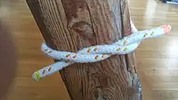 Halber Knoten, ein wichtiger Basisknoten zum Verschnüren