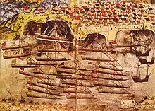Die osmanische Flotte vor Toulon in 1543
