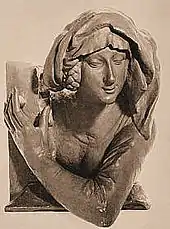 Sibylle (sog. Bärbel von Ottenheim), Gipsabguss der 1870 teilzerstörten Figur