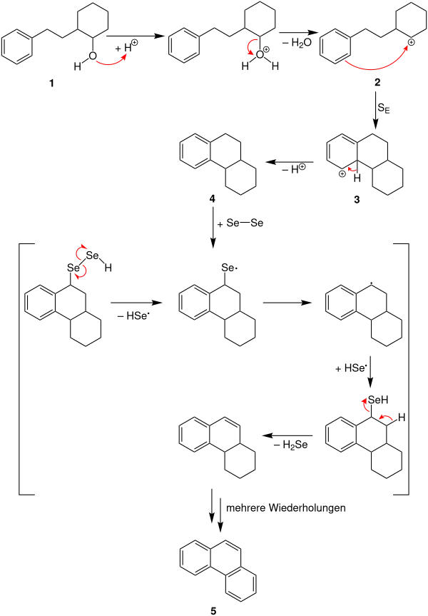 Vorgeschlagener Reaktionsmechanismus Bardhan-Sengupta-Synthese
