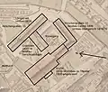Lage und Funktion der Gebäude, basierend auf dem Müllerplan