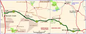Übersichtskarte Barkly Highway