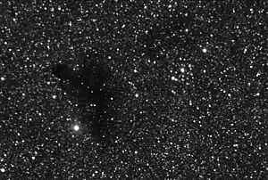 Das dunkle Gebiet ist Barnard 86.